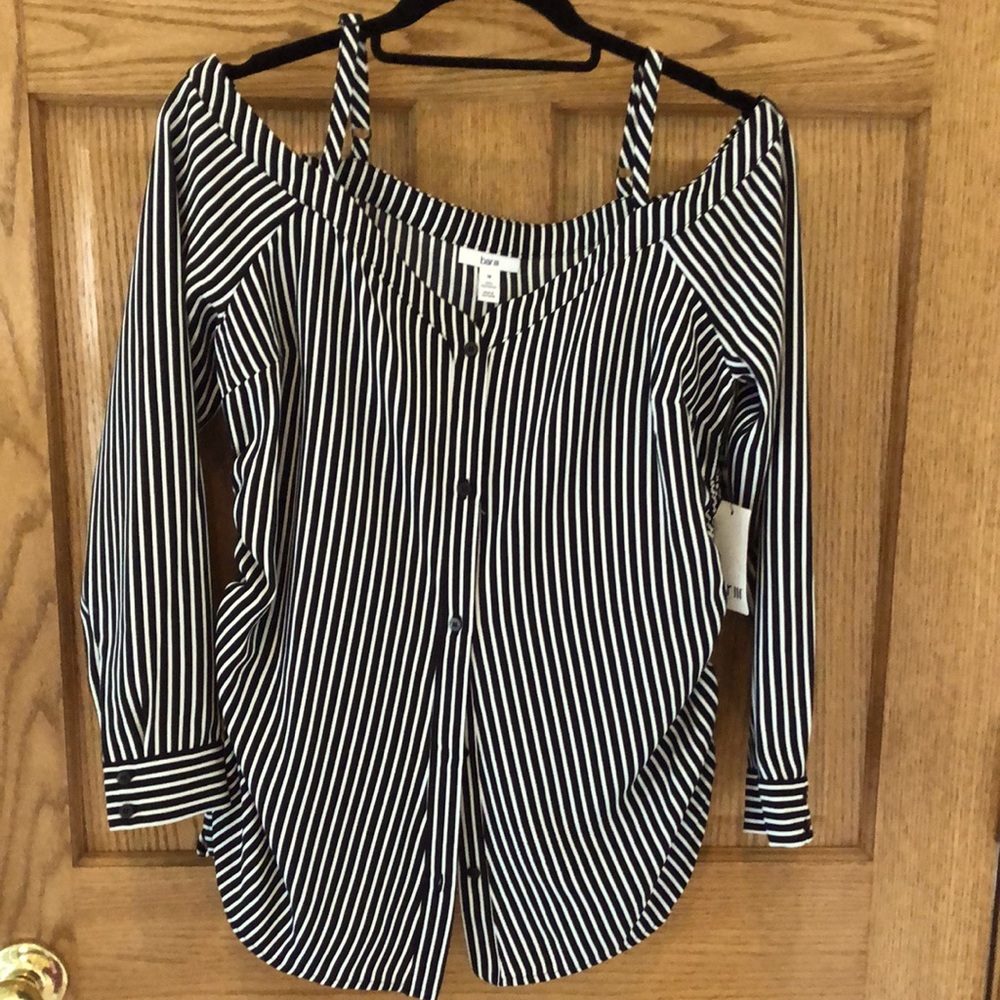 Bar lll black stripe blouse